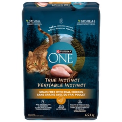Purinaᴹᴰ ONEᴹᴰ Véritable Instinct sans Grains avec du Vrai Poulet Nourriture pour Chats