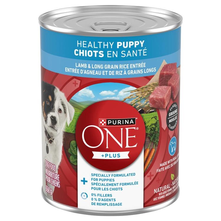 Purina ONE® Plus+ Healthy Puppy Classic Ground Lamb & Long Grain Rice Entrée Dog Food