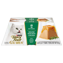 Fancy Feast® Gems® Mousse Paté with Chicken and a Halo of Savoury Gravy Wet Cat Food
