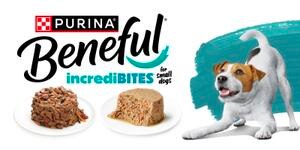 incredibites logo with a dog next to it