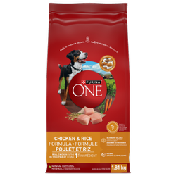 Purinaᴹᴰ ONEᴹᴰ Formule Poulet et Riz Nourriture pour Chiens