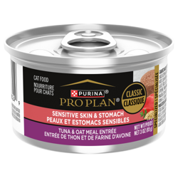 Pro Plan® Sensitive Skin & Stomach Tuna & Oat Meal Entrée Classic Adult Wet Cat Food