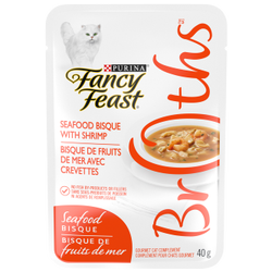 Fancy Feast🅫 Bouillons Bisque De Fruits De Mer Avec Crevettes 