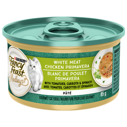 Purina🅫 Fancy Feast Medleys🅪 Pâté Blanc de poulet primavera avec tomates, carottes et épinards nourriture pour chats 85 g