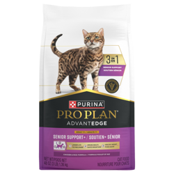 Pro Planᴹᴰ AdvantEDGE Soutien+ Sénior – Nourriture sèche pour chats adultes de 7 ans et plus, Formule Poulet et riz