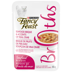 Fancy Feast🅫 Bouillons Bisque De Fruits De Mer Avec Soupçon De Vrai Crabe 