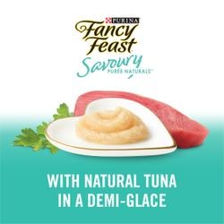 With natural tuna in a demi-glace