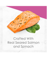 Crafted with real seared salmon and spinach