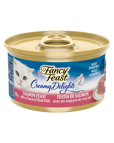 Fancy Feast® Creamy Delights™ Salmon Feast Wet Cat Food | Purina® Canada